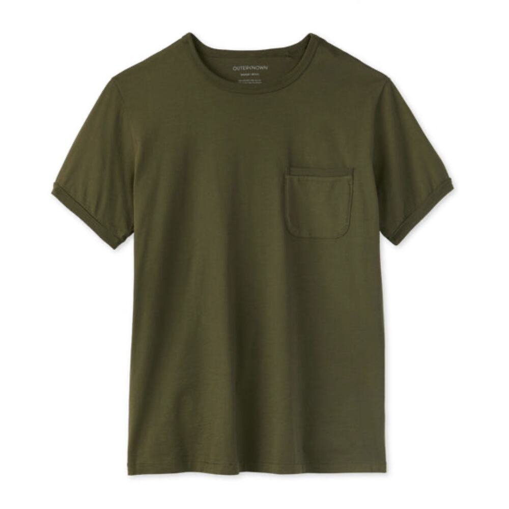 Outerknown Sojourn Pocket T-Shirt Tee Men's Size XXL Green Organic Cotton NWT